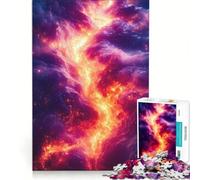 Puzzle per ragazzi da 1000 pezzi "Tempesta di fuoco celeste", giocattolo fai-da-te, taglio di precisione, con pezzi di forma casuale completamente ad incastro 38x52cm