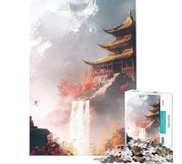 Puzzle per ragazzi da 1000 pezzi tempio zen tra le montagne ideale per compleanni e Natale Giocattolo per rafforzare i ricordi decorazione da parete Adatto a persone dai 14 anni in su (38x52cm)
