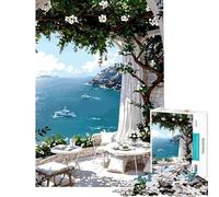 Puzzle per ragazzi da 1000 pezzi terrazza costiera con vista sull'oceano sfida educativa decorazione per la casa gioco educativo per ragazzi dai 14 anni in su (50x75cm)