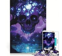 Puzzle per ragazzi da 1000 pezzi: Teschio enigmatico nella foresta mistica, gioco impossibile, regalo di compleanno, compleanno e altre occasioni 50x75cm