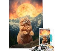 Puzzle per ragazzi da 1000 pezzi Teton CatxPizza Sun Giocattolo educativo Gioco pratico Analisi e logica Idee regalo (Dimensioni 50x75cm)