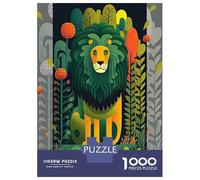 Puzzle Per Ragazzi Da 1000 Pezzi The Abstract Colorful Lion Puzzle Giochi Rilassanti Difficili Divertenti Attività A Casa, 52x38cm/1000pcs