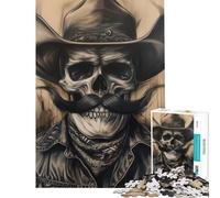 Puzzle per ragazzi da 1000 pezzi "The Eternal Outlaw Cowboy" - Gioco educativo sfida relax divertimento in famiglia regalo di compleanno (dimensioni 38x52cm)