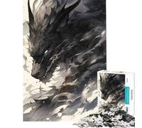 Puzzle per ragazzi da 1000 pezzi "The Shadow Wolf" gioco per famiglie giocattolo educativo regalo per donne uomini e tutta la famiglia (dimensioni 50x75cm)