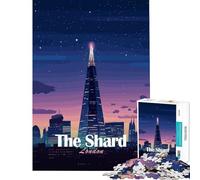 Puzzle per ragazzi da 1000 pezzi The Shard London Pixel Art Gioco educativo per giochi educativi Sfida Giocattolo Regalo Idee Corsa di velocità manuale (Dimensioni 75x50cm)