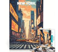 Puzzle per ragazzi da 1000 pezzi: Times Square all'ora d'oro, gioco rilassante, difficile e stimolante, ogni pezzo è unico 38x52cm