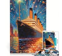Puzzle per ragazzi da 1000 pezzi Titanic ad acquerello gioco rompicapo impegnativo da completare ideale come regalo per tutta la famiglia 38x26cm