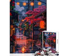 Puzzle per ragazzi da 1000 pezzi Tokyo Anime giornata di pioggia giochi per tutta la famiglia giocattolo decorativo da parete con poster abbinato e foglio di curiosità (38x52cm)