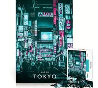 Puzzle per ragazzi da 1000 pezzi Tokyo Cyberpunk in Giappone Taglio preciso Decorazione Giocattolo creativo Divertente Pace Gioco Gioco Natale Opera d'arte (38x52cm)