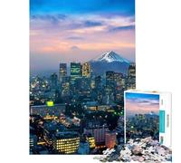 Puzzle per ragazzi da 1000 pezzi Tokyo Notte Giappone Torre Puzzle per adulti Gioco pratico Vacanza a casa Passatempo Offerta Regalo per tutta la famiglia (Dimensioni 38x26cm)