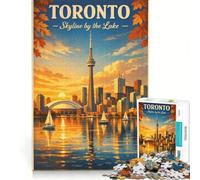 Puzzle per ragazzi da 1000 pezzi, Toronto, città di viaggio, gioco impossibile, decorazione per la casa, collezione d'artista, belle arti 38x52cm