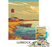Puzzle per ragazzi da 1000 pezzi Torre dell'acqua di Lubbock Puzzle per adulti giochi divertenti gara di velocità manuale interazione genitore-figlio (dimensioni 38x26cm)