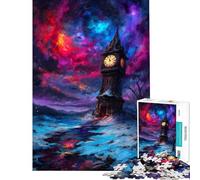 Puzzle per ragazzi da 1000 pezzi: Torre dell'orologio in un paesaggio invernale da sogno Puzzle per adulti giochi per famiglie sfida impegnativa regalo di compleanno e unico (dimensioni 50x75cm)