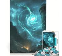 Puzzle per ragazzi da 1000 pezzi Torre Mistica e Vortice antistress di difficoltà elevata adatto come decorazione da scrivania 50x75cm
