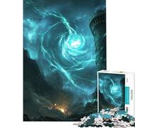 Puzzle per ragazzi da 1000 pezzi Torre Mistica e Vortice sfida impegnativa da completare regalo di compleanno decorazione per la casa giocattolo per ragazzi dai 14 anni in su (38x52cm)