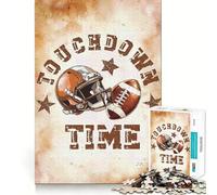 Puzzle per ragazzi da 1000 pezzi Touchdown Time Football Graphic Tight Cut Fun Problem Solve Fun Relax Fun Time Christmas Art Display (38x52cm)