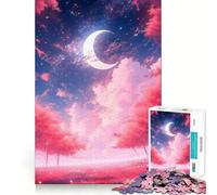 Puzzle per ragazzi da 1000 pezzi tra gli alberi rosa,pezzi ben definiti,gioco intelligente,regalo,gioco per il tempo libero,scena natalizia (50x75cm)