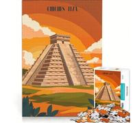 Puzzle per ragazzi da 1000 pezzi: Tramonto a Chichen Itza giochi educativi attività divertenti da fare a casa ideale come regalo 38x26cm