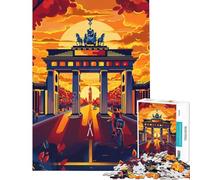 Puzzle per ragazzi da 1000 pezzi Tramonto alla Porta di Berlino Gioco Impossibile Gioco Educativo Sfida Giocattolo Divertente Regalo Adatto alle Coppie (Dimensioni 38x52cm)