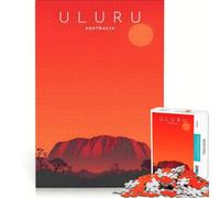 Puzzle per ragazzi da 1000 pezzi tramonto di Uluru gioco rilassante difficile e stimolante ogni pezzo è unico 50x75cm