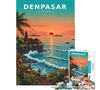 Puzzle per ragazzi da 1000 pezzi: Tramonto dorato sull'isola di Bali Puzzle per adulti giochi rilassanti regali per donne regali unici per compleanno e Natale (dimensioni 50x75cm)