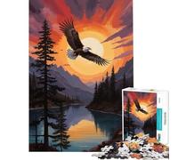 Puzzle per ragazzi da 1000 pezzi tramonto maestoso sulle Alpi gioco rilassante giocattolo avvincente per coltivare la pazienza regalo di compleanno per divertimento in famiglia (dimensioni 38x52cm)