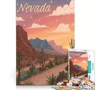 Puzzle per ragazzi da 1000 pezzi tramonto nel deserto del Nevada gioco divertente antistress interessante ogni pezzo è unico 38x52cm