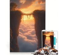 Puzzle per ragazzi da 1000 pezzi: Tramonto Ponte di Viti tra Scogliere Imponenti Gioco Divertente Interessante Antistress Ogni Pezzo È Unico 50x75cm