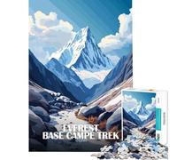 Puzzle per ragazzi da 1000 pezzi trekking al campo base dell'Everest Nepal Gioco educativo stimolante per la mente Un'opera d'arte (dimensioni 50x75cm)