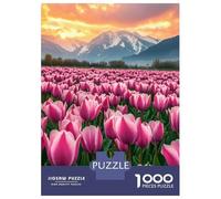 Puzzle Per Ragazzi Da 1000 Pezzi Tulip Fields at Sunset Puzzle Giochi Rilassanti Difficili Divertenti Attività A Casa, 70x50cm/1000pcs