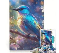 Puzzle per ragazzi da 1000 pezzi: uccellino azzurro su un ramo, gioco pratico, difficile e stimolante, cerca un gioco impegnativo 50x75cm
