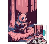 Puzzle per ragazzi da 1000 pezzi un panda che suona la chitarra nella foresta Gioco per tutta la famiglia un giocattolo avvincente per coltivare la pazienza un'ottima idea regalo che migliora