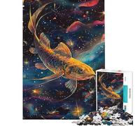 Puzzle per ragazzi da 1000 pezzi: Un pesce gatto gigante nuota in un puzzle artistico Gioco pratico divertente e umoristico ideale come regalo antistress (dimensioni 50x75cm)