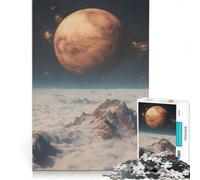Puzzle per ragazzi da 1000 pezzi Un pianeta gigante che sorge, giocattolo educativo, per divertimento in famiglia, compleanno e Natale 50x75cm