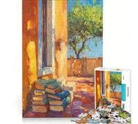 Puzzle per ragazzi da 1000 pezzi Un tranquillo pomeriggio con i libri, giocattolo educativo, per divertimento in famiglia, compleanno e Natale 38x52cm