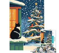 Puzzle per ragazzi da 1000 pezzi una scena di gioia natalizia Puzzle per adulti gioco pratico regalo per donne ideale come regalo per tutta la famiglia (dimensioni 38x52cm)