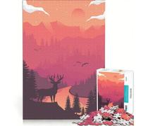Puzzle per ragazzi da 1000 pezzi "Una serata nella foresta", giochi per famiglie, assemblaggio di immagini, per rafforzare l'amore tra le coppie 50x75cm