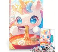 Puzzle per ragazzi da 1000 pezzi Unicorno Ramen Fiaba Gioco Impossibile Decorazione per la casa Collezione d'artista Belle Arti 50x75cm