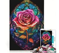Puzzle per ragazzi da 1000 pezzi Un'ode alle rose rosse, gioco impossibile, sfida difficile, compleanno e altre occasioni 50x75cm