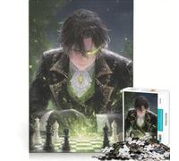 Puzzle per ragazzi da 1000 pezzi: Uomo anime che gioca a scacchi con la magia, gioco impossibile, regalo di compleanno, con poster abbinato e foglio di curiosità 50x75cm