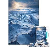 Puzzle per ragazzi da 1000 pezzi USA Alaska Montagne Innevate Divertimento a casa attività per passare il tempo in casa giochi divertenti per le vacanze per ragazzi dai 14 anni in su (38x52cm)