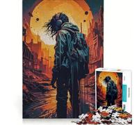 Puzzle per ragazzi da 1000 pezzi Vagabondo post-apocalittico giocattolo educativo migliora la memoria con poster e foglio di curiosità abbinati 38x26cm