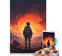 Puzzle per ragazzi da 1000 pezzi Vagabondo post-apocalittico giochi educativi decorazione murale con poster abbinato e foglio di curiosità 50x75cm