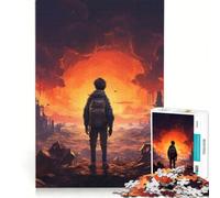 Puzzle per ragazzi da 1000 pezzi Vagabondo post-apocalittico Giochi per famiglie Decorazione perfetta Collezione d'artista Belle arti 38x52cm