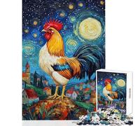 Puzzle per ragazzi da 1000 pezzi Veglia del Gallo Stellato Gioco educativo di analisi e logica Giocattolo decorativo per la casa compleanno e Natale (38x26cm)