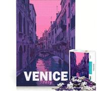 Puzzle per ragazzi da 1000 pezzi Venezia città estetica gioco impossibile decorazione per la casa collezione d'artista belle arti 38x52cm