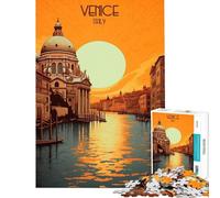 Puzzle per ragazzi da 1000 pezzi Venezia difficile e stimolante analisi e logica decorazione per la casa giocattolo per ragazzi dai 14 anni in su (38x52cm)