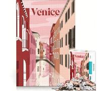 Puzzle per ragazzi da 1000 pezzi Venezia gioco divertente allena la mente e la mano adatto come decorazione da scrivania 38x52cm