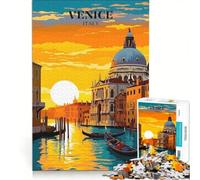Puzzle per ragazzi da 1000 pezzi, Venezia, Italia, giochi divertenti, allena la mente e la mano, adatto come decorazione da scrivania 50x75cm
