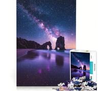 Puzzle per ragazzi da 1000 pezzi: Via Lattea sopra la porta di Durdle giocattolo fai-da-te migliora la memoria con poster e foglio di curiosità abbinati 38x26cm